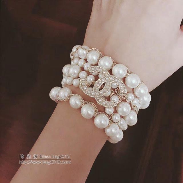 chanel手鏈 2019年專櫃新款 小香多層編織 珍珠手鏈  gzsc1466